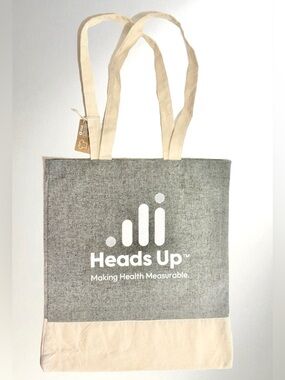 NWOT Tote Swag Bag “Heads Up” - Canvas Cotton